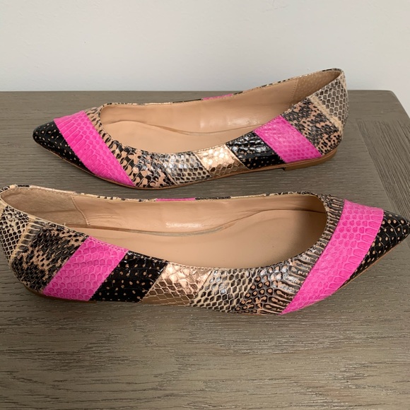 Loeffler Randall metallic snake print flats - Picture 4 of 5